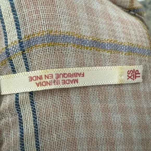 Free People Metallic Plaid Button-Up Shirt - Picture 8 of 9